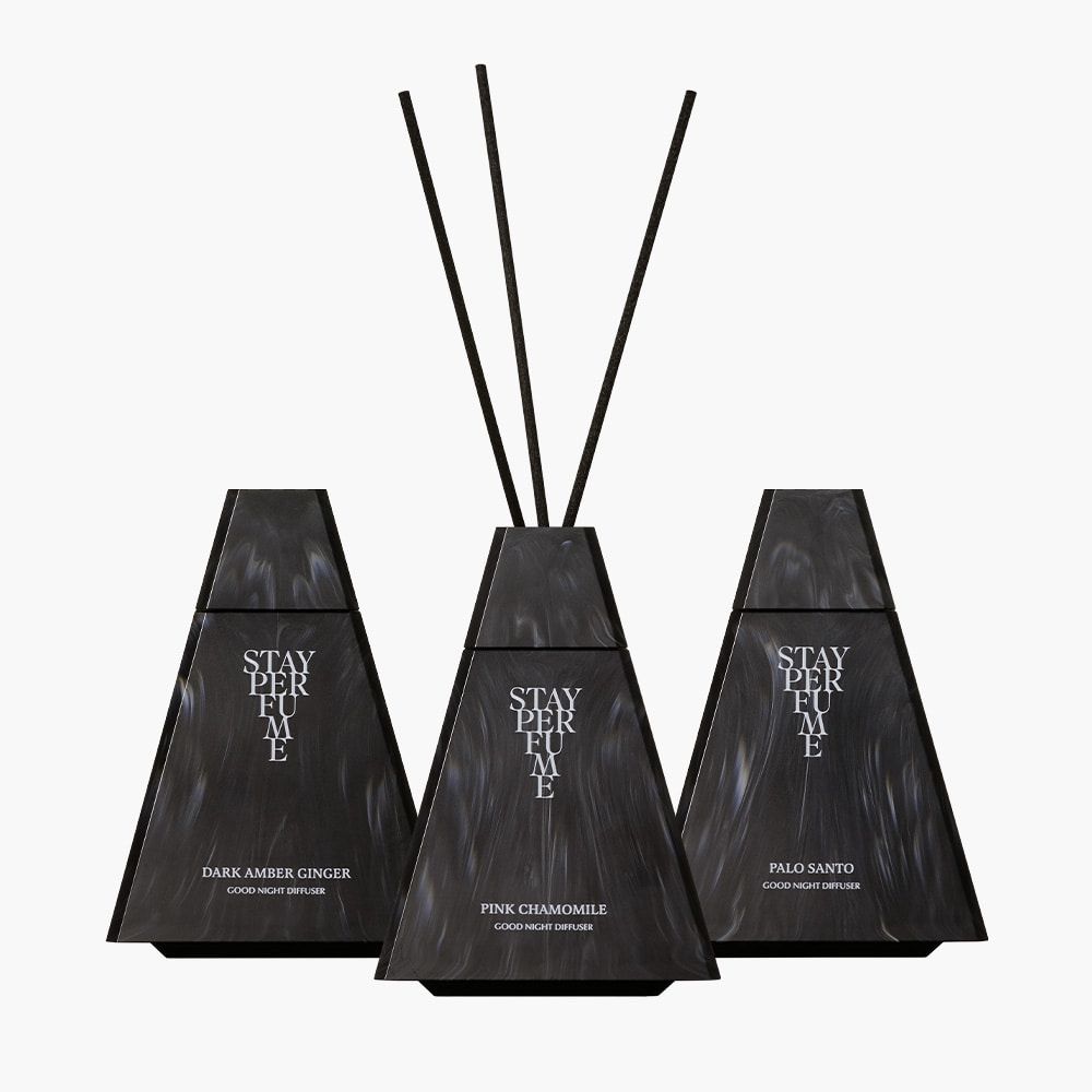 [MUMCHIT] StayPerfume GoodNight Diffuser 200ml – Spa-Inspired Aromatherapy with 3 Relaxing Scents & Natural Corn-Derived Ethanol, Object Design _ Made in KOREA